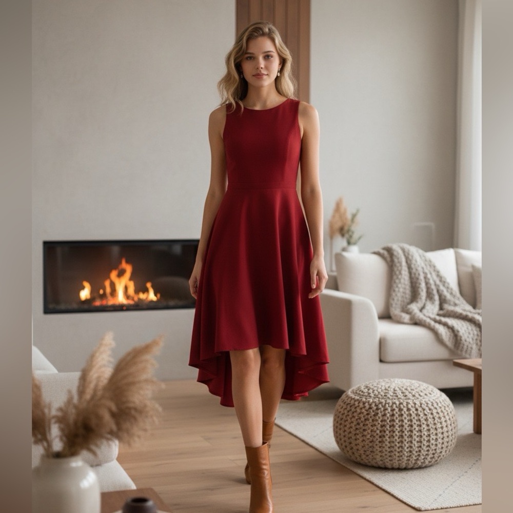 NWOT Lulu's Vibrant Red Sleeveless Dress- S